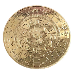 Arte de la artesanía de metal de la adivinación sol Luna constelación desafío moneda - Product Image 3