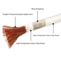 GN500 GN800 Cuivre haute température/cuivre étamé/Nickel pur Mica câble électromagnétique résistant à la chaleur fil tressé en fibre de verre