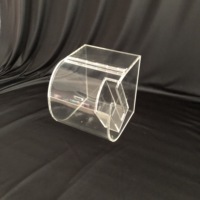 Boîte de rangement alimentaire en acrylique transparent avec couvercle incurvé en plexiglas pour l'affichage de confiseries en détail