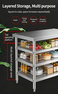 Mesa <span class=keywords><strong>de</strong></span> <span class=keywords><strong>Trabajo</strong></span> <span class=keywords><strong>de</strong></span> Acero Inoxidable para Restaurantes, Mesas Comerciales para Cocina, Mesa <span class=keywords><strong>de</strong></span> Laboratorio - Product Image 2