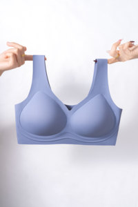Sujetador inalámbrico HY Naked Skin Feel con espalda en forma de U, tirantes anchos antideslizantes, diseño de panal transpirable, copas delgadas minimizadoras para mujer - Product Image 4
