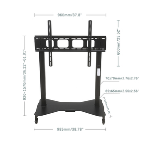 Soporte de <span class=keywords><strong>TV</strong></span> de Acero SPCC <span class=keywords><strong>para</strong></span> Televisores de 65-100 Pulgadas, Capacidad de Carga de 100 kg, Altura Ajustable, Carro de <span class=keywords><strong>TV</strong></span> Móvil - Product Image 2