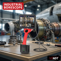 Vidéoscope industriel 6 mm, câble de 2 m, 360° °   Boroscope d'inspection articulé, reconnaissance des défauts par IA, IP67 pour l'inspection des moteurs d'avions