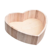 Boîte en bois non finie en forme de cœur, boîte de rangement pour fleurs éternelles, boîte à bijoux en bois, boîte au trésor en bois avec couvercles