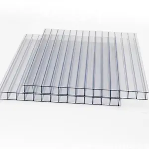 Hot Sale UV Block 10mm Durance Clear Polycarbonate Hollow Sheet Double Layer Pc Hollow Sheet Greenhouse Roofing