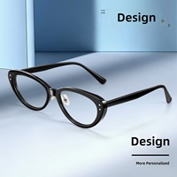 Montures de lunettes œil-de-chat vintage en acétate de haute qualité pour femmes GG6053F – Lunettes noires premium Danyang en gros