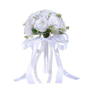 Ramo de Novia Artificial 2026, Ramo de Novia Blanco Hecho a Mano, Ramo para Ceremonia de Boda, Ramo para Propuesta de Matrimonio - Product Image 3