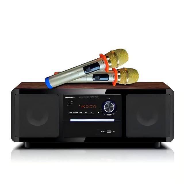 Vofull Professional Hi Fi 2.0 Wooden Rectangle Wood Speaker Amplifier Home DVD/CD  Home Theater System