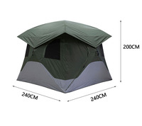 Tente dôme hexagonale de camping familial avec moustiquaire anti-insectes pour l'extérieur