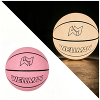Ballon de basket lumineux, ballon de basket en cuir luminescent, cadeau pour les jeunes, les hommes, les femmes, jeu nocturne en intérieur et en extérieur