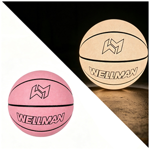 Ballon de <span class=keywords><strong>basket</strong></span> lumineux, ballon de <span class=keywords><strong>basket</strong></span> en cuir luminescent, cadeau pour les jeunes, les hommes, les femmes, jeu nocturne en intérieur et en extérieur - Product Image 2