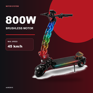 สกู๊ตเตอร์พับได้ 800W พร้อมแบตเตอรี่ 48V 10Ah ยางออฟโรดขนาด 11 นิ้ว และไฟ LED สีสันสดใส - Product Image 3