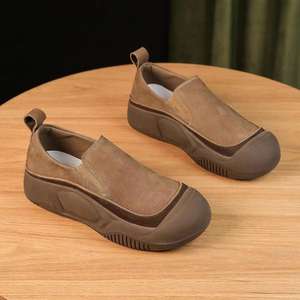 Zapatos de <span class=keywords><strong>Mujer</strong></span> Otoño 2023, Nuevos Zapatos de Suela Gruesa con Plataforma Redonda, Zapatos Casuales de Goma Transpirables para <span class=keywords><strong>Mujer</strong></span> - Product Image 6