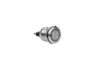 Interruptor Táctil de Botón Corto de Acero Inoxidable de 12/16/19/22/25/30 mm, Micro IP67 Impermeable, 220 V, LED, Lámpara de Símbolo de Encendido, Momentáneo