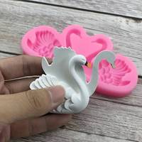 Valentinstag 3D Schwan Silikonform für Fondant und Schokolade zur Kuchendekoration