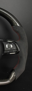 Volkswagen Golf GTI Passat <span class=keywords><strong>Jetta</strong></span> หนังคาร์บอนไฟเบอร์สำหรับการเย็บแข่งรถพวงมาลัยสำหรับ7/7กอล์ฟ5/8 <span class=keywords><strong>R</strong></span> <span class=keywords><strong>line</strong></span> - Product Image 6