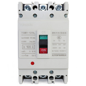 Tianzheng TGM1-125L ไฟฟ้ากรณีเบรกเกอร์3P 100A หน่วยเดินทางแม่เหล็กความร้อน - Product Image 1