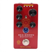 Pédale d'effet de distorsion pour guitare MOSKY RED BROWN en alliage d'aluminium