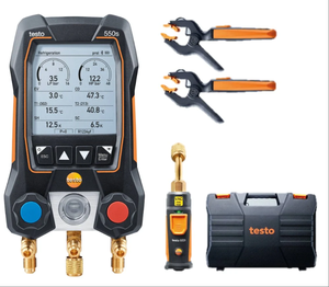 Kit intelligent Testo 550s original et neuf - Manifold numérique avec sondes de température à pince sans fil, sonde de vide M - Product Image 1