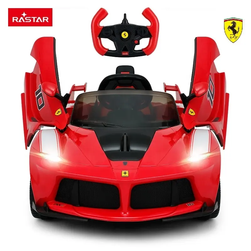 Rastar nuevos productos Ferrari con licencia bebé coche de juguete batería al por mayor coche juguetes para niños de 3 a 8 años niñas plástico rojo China