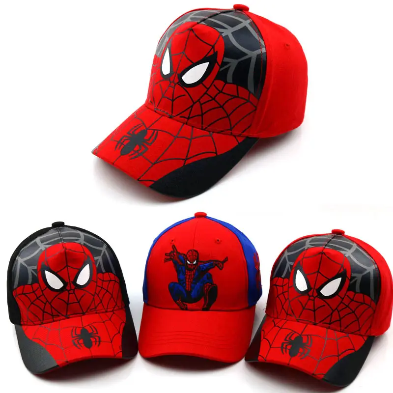 Großhandel Kinder Cartoon Hut, Spiderman Baseball Hut, Spiderman Mesh Caps Kinder Boy Girl Hip Hop Hut
