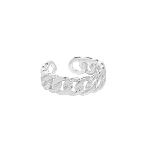 S925 Sterling Silver Chain Twisted <b>Open</b> <b>Ring</b> For Women Everyday Wear Fine Jewelry - Product Image 5