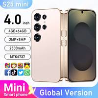 Smartphone Mini Versi S25 4GB+64GB Android Kualitas Tinggi HD LED Ponsel LTE CDMA Sistem Operasi Prancis Laris Terjual