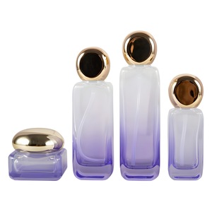 Emballage cosmétique en verre transparent <span class=keywords><strong>dégradé</strong></span> de luxe, blanc givré, translucide, flacon pompe <span class=keywords><strong>carré</strong></span>, 30 ml/50 ml - Product Image 1