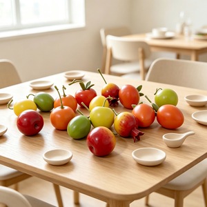 Fruits artificiels en mousse pour la décoration intérieure : modèles grenade, pomme, citron, accessoires de photographie, 6 pouces, 15 grammes, sans pot - Product Image 1