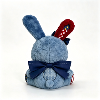 Prêt à être expédié maintenant : Peluche lapin mignon Mengqi, style rétro américain, pour enfants et collectionneurs