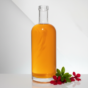 Bouteille en verre givré vide à prix abordable pour spiritueux (gin, <span class=keywords><strong>rhum</strong></span>, tequila, vodka 700ml, whisky, brandy 750ml) avec bouchon en liège - Product Image 1