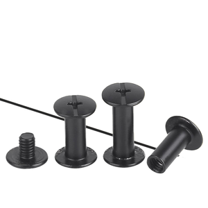 Remaches de Cabeza Plana de Acero Inoxidable 304 con Recubrimiento de Zinc Negro, Tuercas Autoblocantes con Ranura Cruzada M2-M6 - Product Image 1