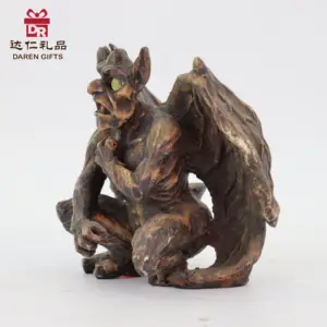 樹脂モデル像家の装飾悪魔の悪魔ハロウィーンガーデン手作り樹脂工芸品