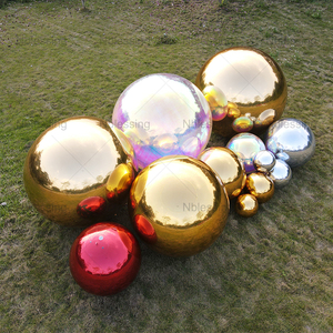 <b>Customized</b> Gold Silver Reflective Color Shiny Decorative Pvc Inflatable Mirror Ball for Event <b>Customized</b> Inflatable Mirror Ball - Product Image 4