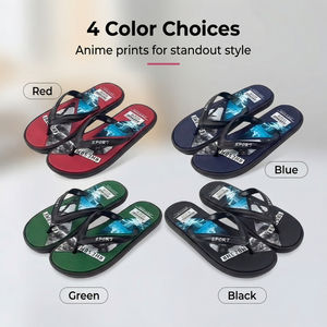 Chanclas de PVC para Hombre, Transpirables, Impermeables, Antideslizantes, para Interiores/Exteriores, con Suela Suave, Pantuflas Cómodas de Verano para Parejas - Product Image 2