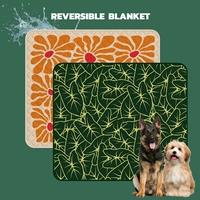 Housse de lit pour chien imperméable, imprimée, écologique et durable, en polyester, pour meubles, lit, canapé, réversible, lavable en machine