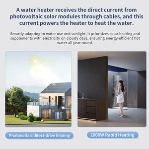 Chauffe-eau <span class=keywords><strong>solaire</strong></span> <span class=keywords><strong>hybride</strong></span> intelligent à système de chauffage direct d'usine, compatible avec la plomberie extérieure, chauffe-eau de stockage - Product Image 4