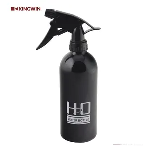 Schwarz 400ml Aluminium Trigger Mist Pump Sprüh flasche für Shampoo