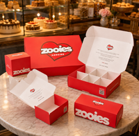 Boîte cadeau de luxe en papier sulfurisé rouge pour sushis, sucre, pâtisserie, emballage écologique en matériaux recyclés, pelliculage brillant