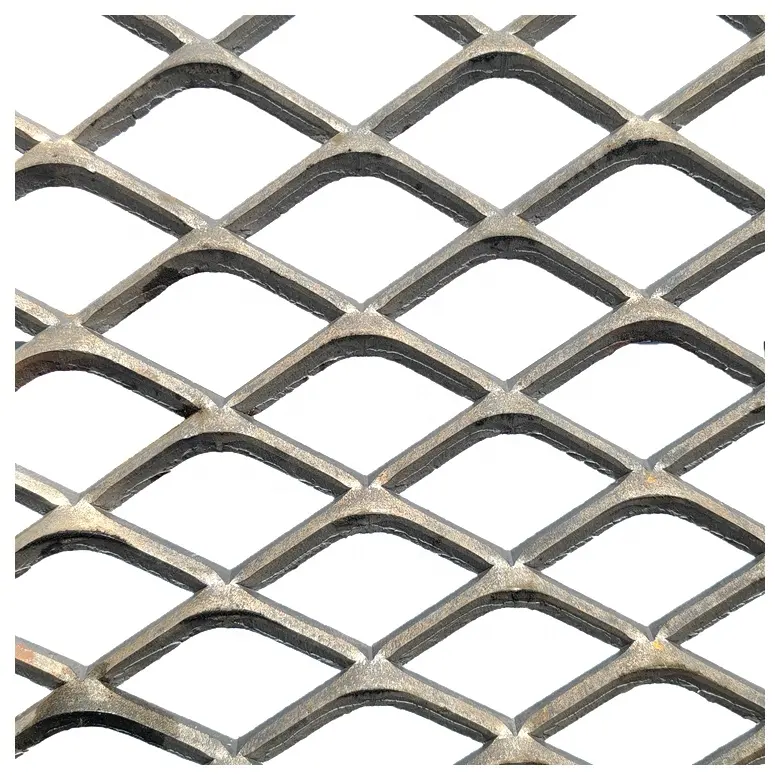 Panel pagar dekoratif berlian tugas berat jala logam diperluas untuk pagar eksterior