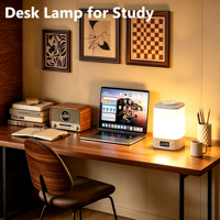 Lampe de nuit LED à intensité variable, rechargeable, avec interrupteur tactile, pour chambre à coucher, salon, bureau, ambiance chaleureuse, lampe de bureau, lumière douce