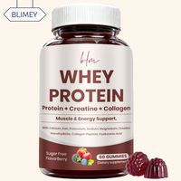 Gummies protéinés sans sucre à marque privée, supplément de whey riche en protéines pour la musculation et la récupération post-entraînement