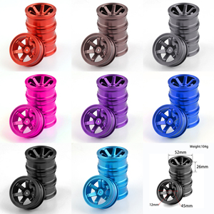 Roues métalliques <span class=keywords><strong>1</strong></span>/<span class=keywords><strong>10</strong></span> pour voitures de course et de drift RC HSP, HPI, Sakura (3Racing), Kyosho, <span class=keywords><strong>Tamiya</strong></span> - Product Image 1