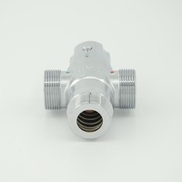 Robinet mélangeur thermostatique à poignée unique en chrome DN32 de 1 1/4 pouces, robinet mélangeur de douche en laiton pour salle de bain, chauffe-eau solaire électrique
