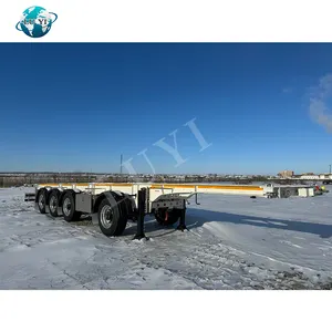Luyi Container Transport Semi Trailer 4 Axle 40ft Skeleton Chassis Semi Trailer For Russia