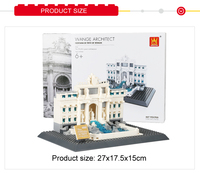 Juguetes Ecológicos de Tendencia para Niños 2026, Modelo Educativo Fontana Di Trevi, Bloques de Construcción de Arquitectura Famosa para Niños