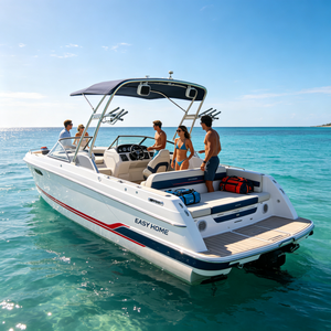 <span class=keywords><strong>Bateau</strong></span> ponton en aluminium à double pont de 30 pieds, yacht de luxe <span class=keywords><strong>pour</strong></span> fêtes, canapé, cuisine, KTV, <span class=keywords><strong>remorque</strong></span> en option - Product Image 4