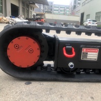 Châssis de foreuse sur chenilles en caoutchouc personnalisé, capacité de charge 3 tonnes, longueur 1852 mm, moteur hydraulique 2738 Nm, capacité de montée 30 degrés