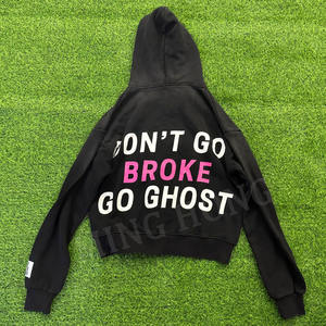 เสื้อฮู้ดผู้ชายซิปรูดล้างโลโก้ - Product Image 5