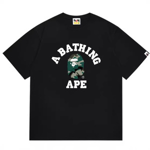 Fornitura all'ingrosso transfrontaliera T-shirt a maniche corte con stampa testa di scimmia e <span class=keywords><strong>squalo</strong></span>, vestibilità ampia, stile street, in tessuto pesante 260g, di marca di tendenza - Product Image 3